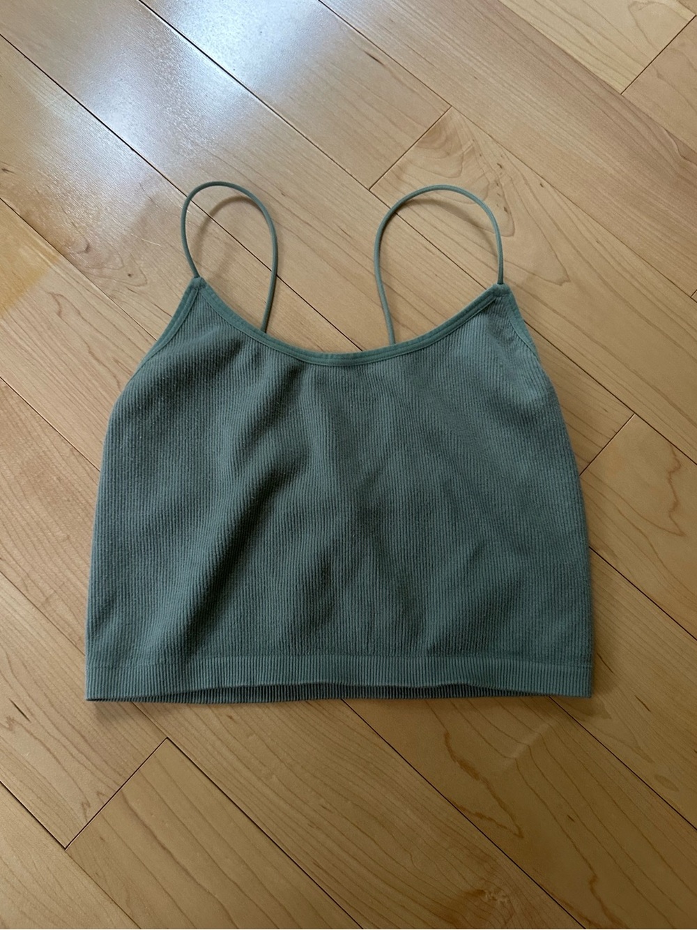 Essentials Ribbed Cropped Camisole - Sage